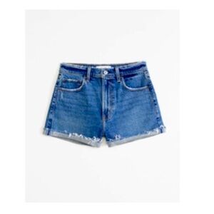 Abercrombie & Fitch High Rise Mom Shorts Size 31/12 Light Medium